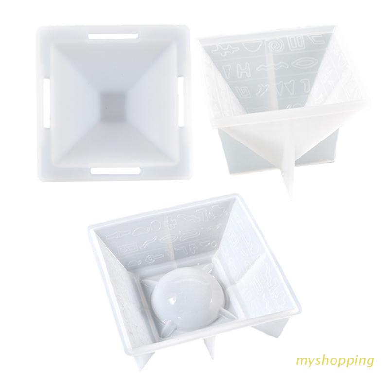 [Hàng mới về] Khuôn silicone hình kim tự tháp làm gạt tàn thuốc lá trang trí thủ công diy