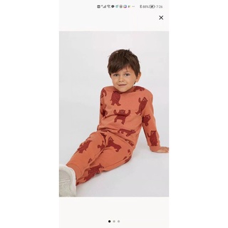 Bộ nỉ gấu đỏ HM xuất bé trai