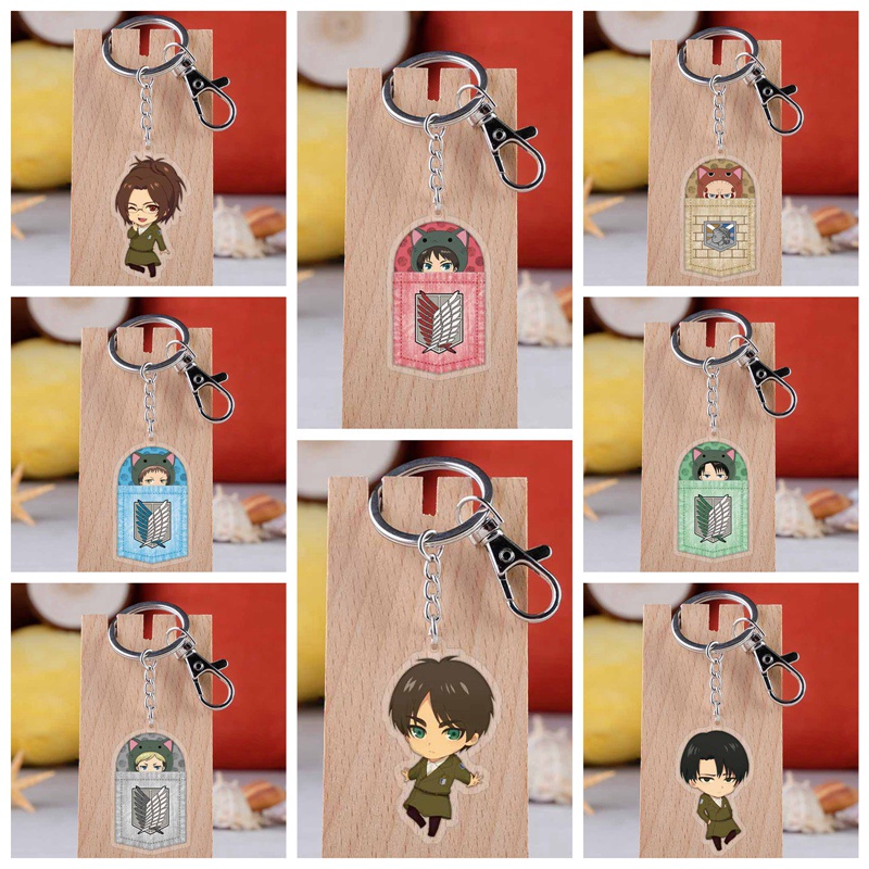 Móc Khóa Hình Nhân Vật Hoạt Hình Levi Ackerman Eren Armin Trong Attack On Titan