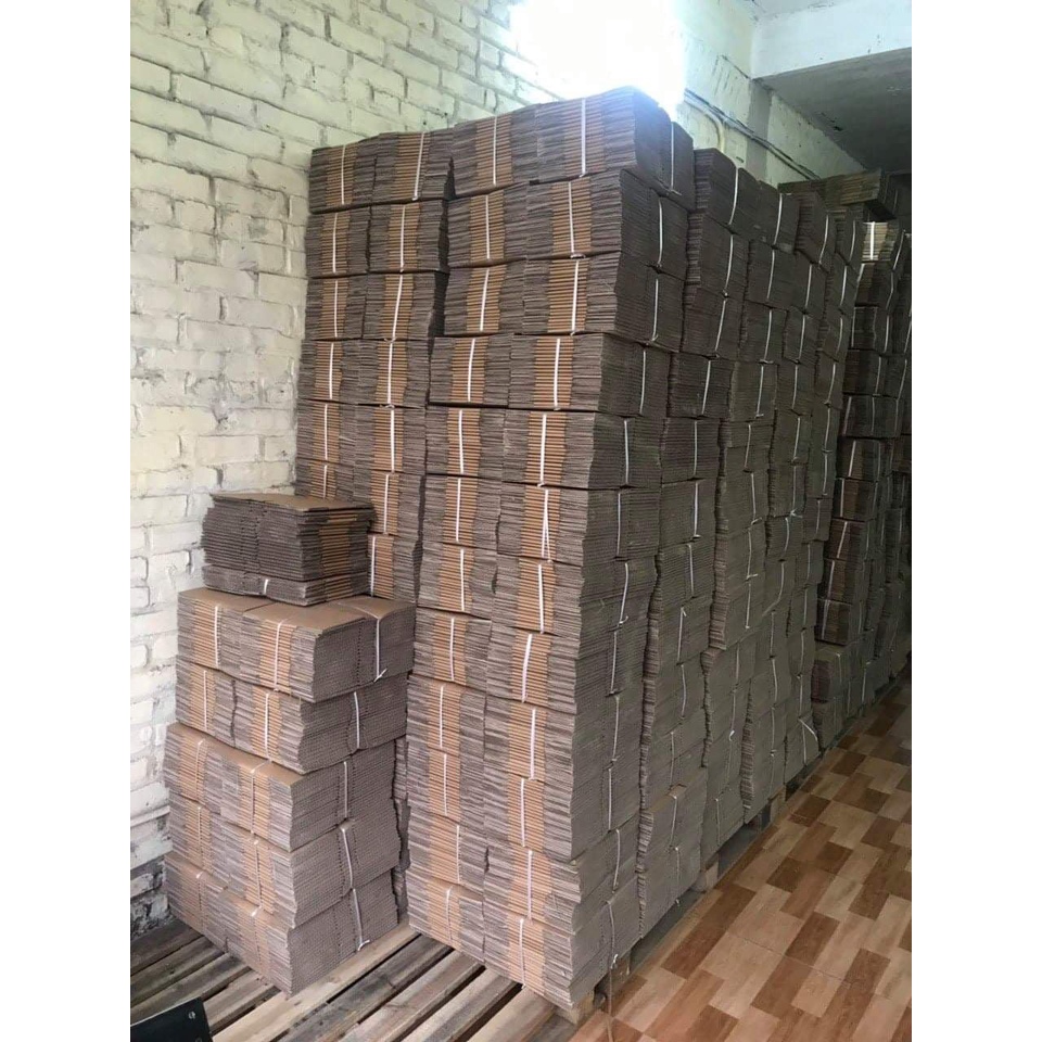 Bộ 100 hộp 10x6x6 cm hộp cod, thùng carton gói hàng An hảo