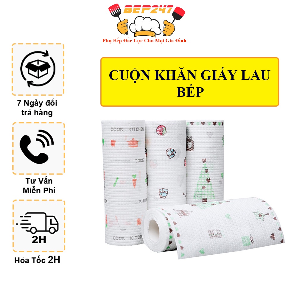 Giấy Lau Đa Năng, Khăn Giấy Dai Giặt Tái Sử Dụng Họa Tiết Đẹp Tiện Dụng