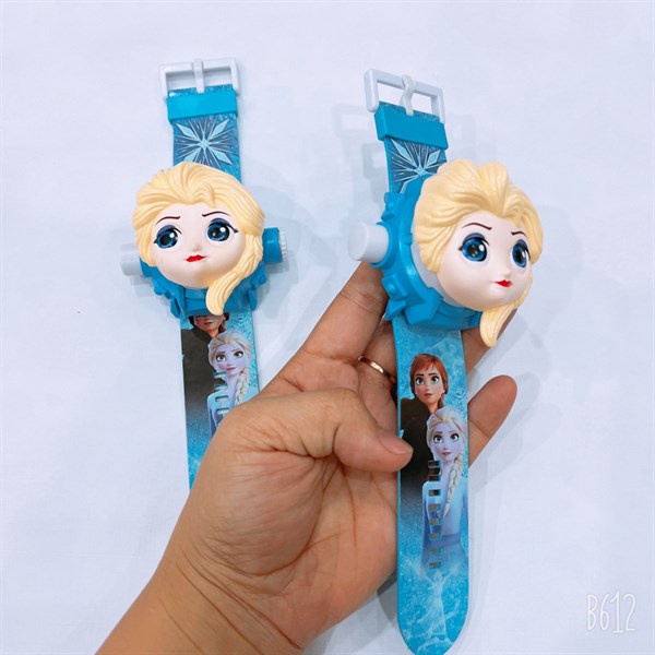 Vỉ đồ chơi đồng hồ có máy chiếu hình lên tường Elsa 3039 3039