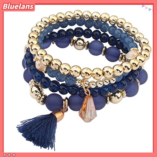 Set 4 vòng tay xâu chuỗi hạt thời trang cho nữ