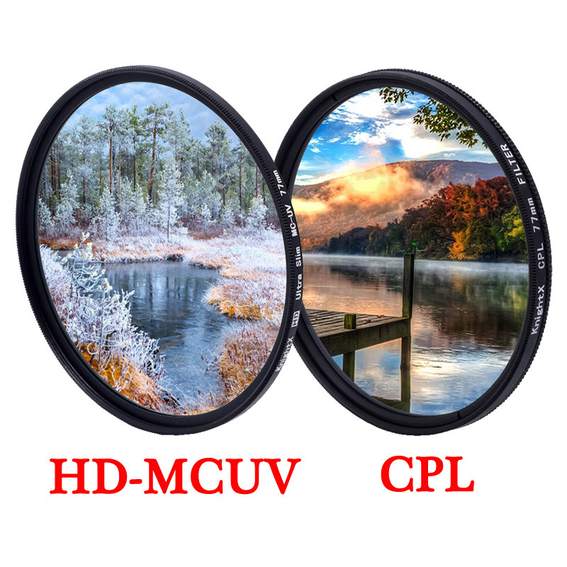 CPL HD-MCUV Bộ Lọc Ống Kính Cho Máy Ảnh  49mm 52mm 55mm 58mm 62mm 67mm 72mm 77mm