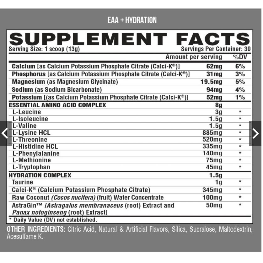 Nutrex EAA + Hydration Phục Hồi Cơ 30 Lần Dùng