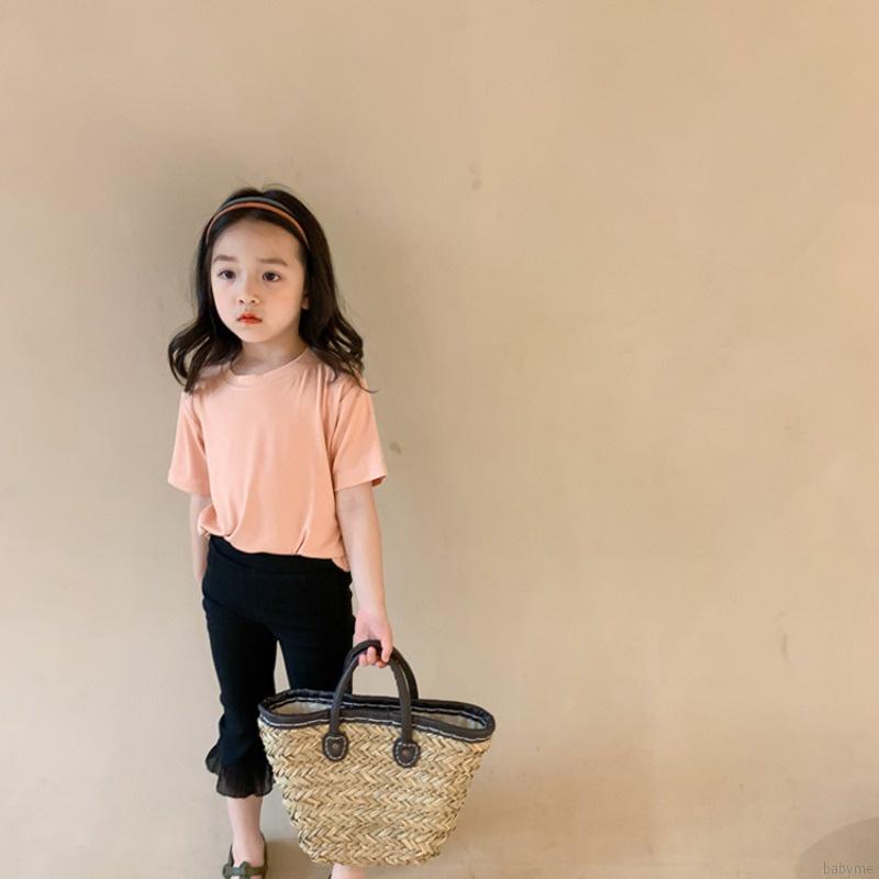 Quần legging ống loe phối ren thời trang sành điệu cho bé gái 3-8 tuổi