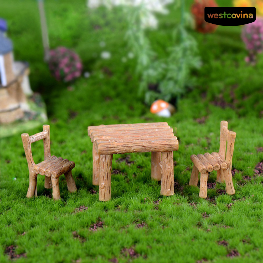 Set 3 Mô Hình Bàn Ghế Mini Trang Trí Nhà Búp Bê