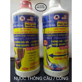 Nước thông tắc cầu / nước thông tắc cống Thái Bảo chai 1 lít