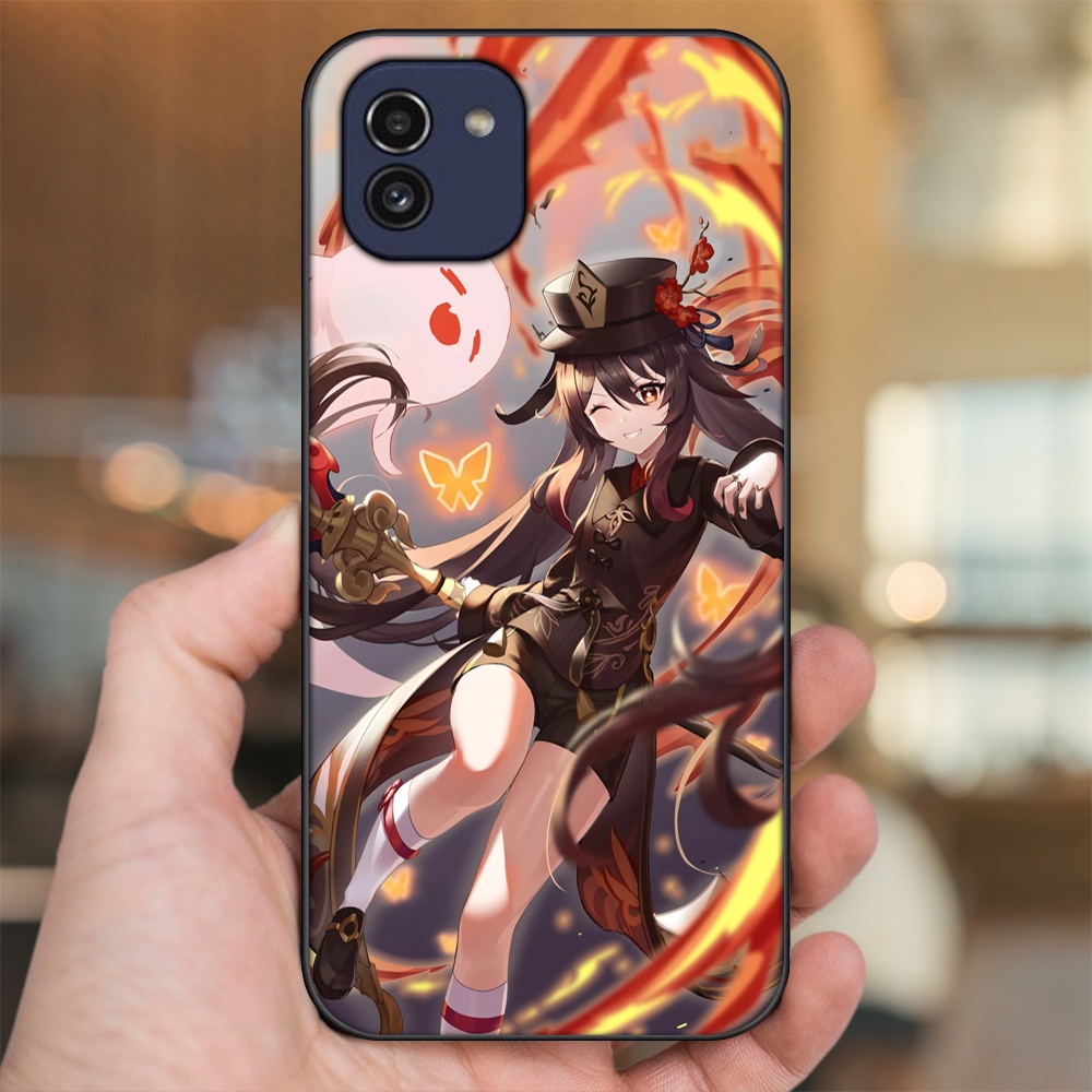 Ốp lưng Samsung A03 viền đen in hình Hutao Genshin Impact