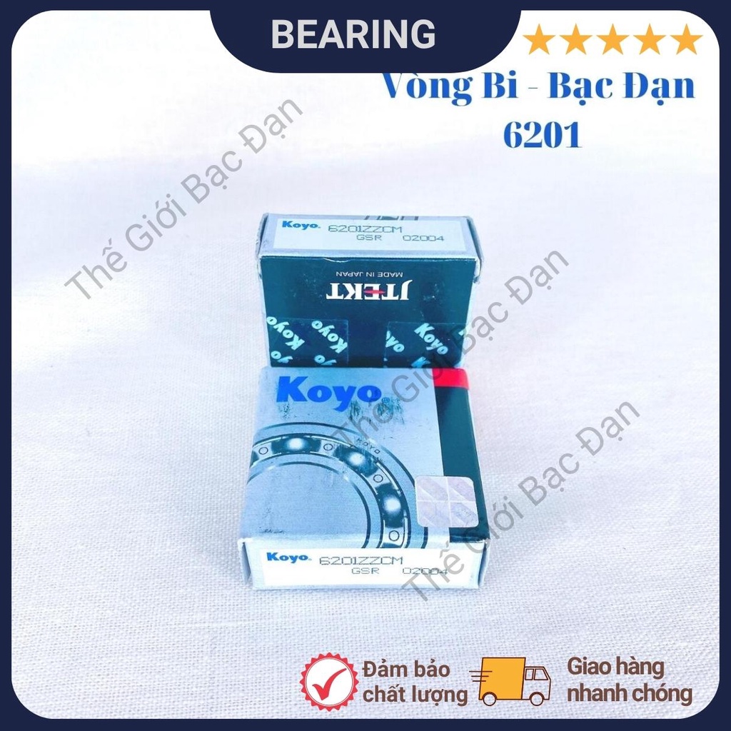 Vòng bi bạc đạn 6201 ZZCM KOYO - hàng đẹp - chất lượng cao - Thế Giới Bạc Đạn