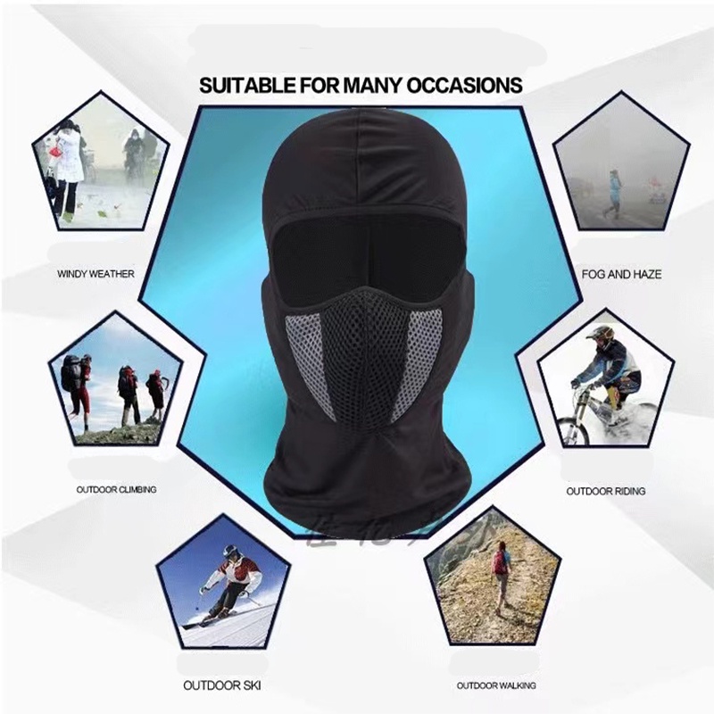 Khẩu Trang Mỏng Che Phủ Toàn Diện Chống Tia UV Chống Gió Khô Nhanh Dùng Khi Đạp Xe / Trượt Tuyết Mùa Hè Cho Nam