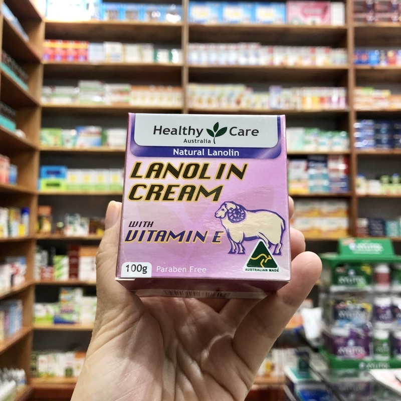 Kem dưỡng da Healthy care lanolin cream with vitamin E 100g dưỡng ẩm, giúp da mềm mịn