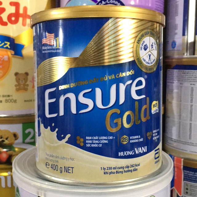 Sữa Bột Ensure Gold Hương Vani Hộp Thiếc 400Gr