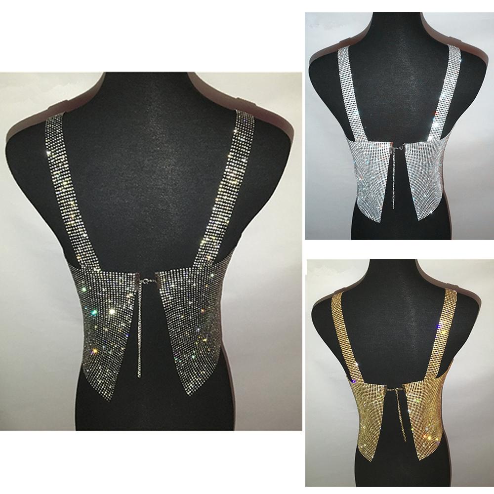 Upstopvn Crop Top Mặc Dự Tiệc|Kim Cương Giả|Kim Tuyến Lấp Lánh Trang Trí Đa Năng