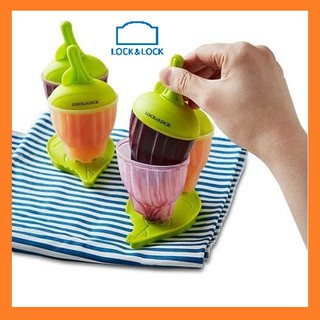 [01 bộ 04 que] khuôn làm kem Lock & Lock [CKS201] khuôn nhựa cho bé làm kem lạnh tại nhà