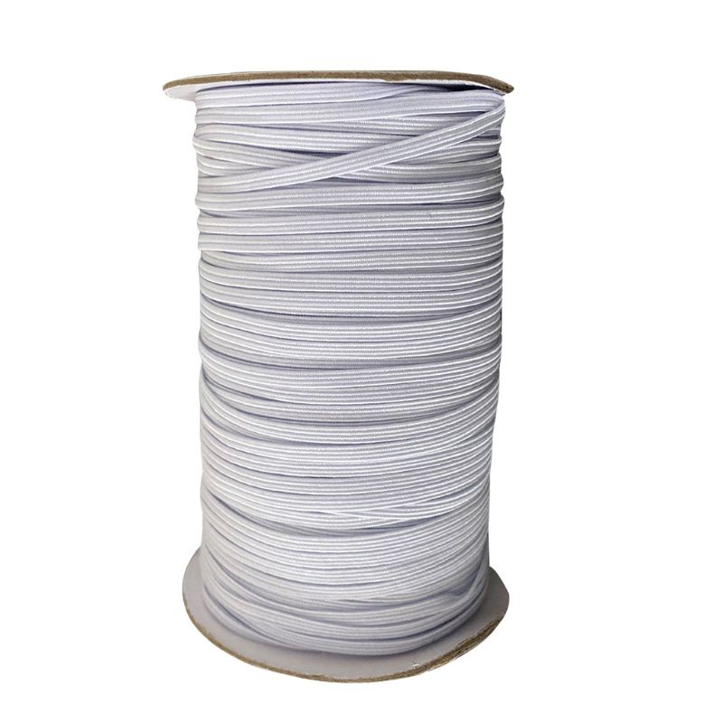 Cuộn Dây Thun Bản Dẹt Co Giãn 100Yards 3mm 4mm 5mm 6mm Làm Đồ Thủ Công DIY