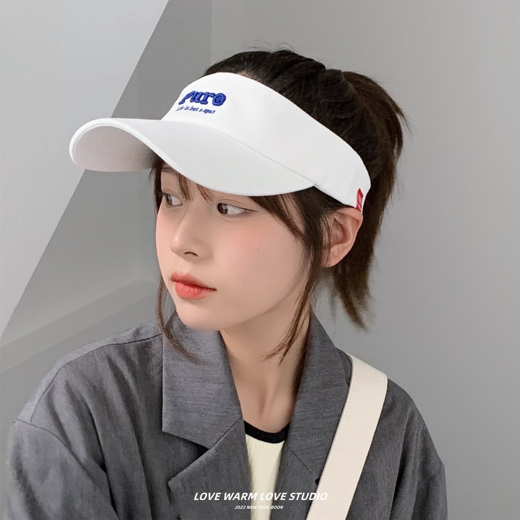Nón Lưỡi Trai Hở Chóp Thêu Chữ Phong Cách Hàn Quốc Mới Dành Cho Nam Nữ