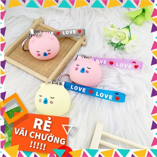 Móc khóa gấu mochi bóp kêu dễ thương độc đáo