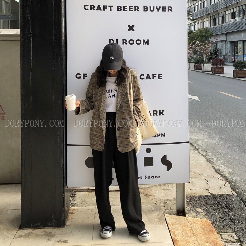 (Hàng Chuẩn Xuất Hàn) - ÁO Khoác BLAZER KẺ SỌC ELEGANT JACKET - AK054 (DORYPONY)