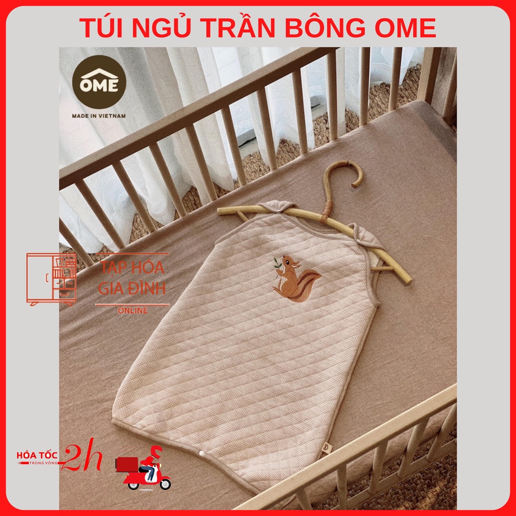 Túi ngủ trần bông ôme cho bé 0-4 tuổi