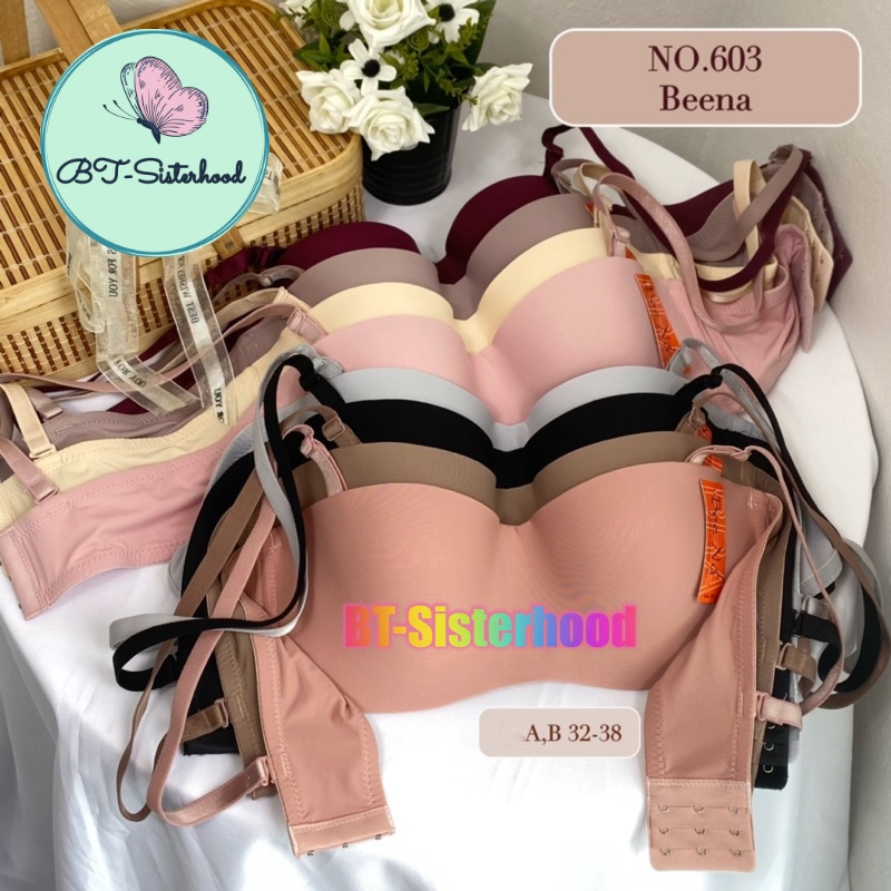 Áo ngực nữ Beena 603, cúp ngang ngực, có gọng, mút mỏng tầm 1cm, ôm sát ngực không sợ tụt, chất vải siêu mềm mịn