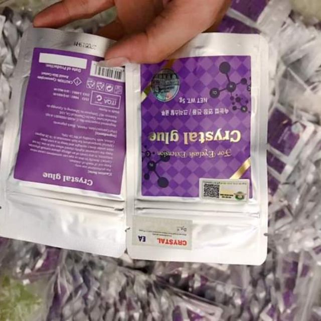 Keo tím crystal nối mi