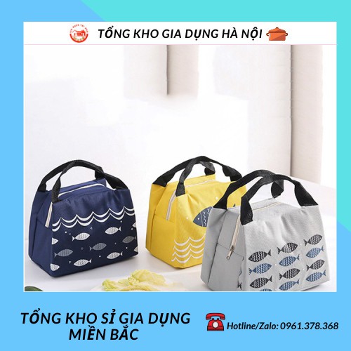 Túi giữ nhiệt đựng hộp cơm đồ ăn giao hàng có khóa kéo 3 lớp giữ nhiệt kiểu xuất nhật sang trọng tiện lợi 2394