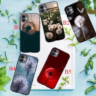 Ốp điện thoại mềm họa tiết bồ công anh màu đen cho iPhone 5 5s 6 6s 7 8 Plus SE 2020