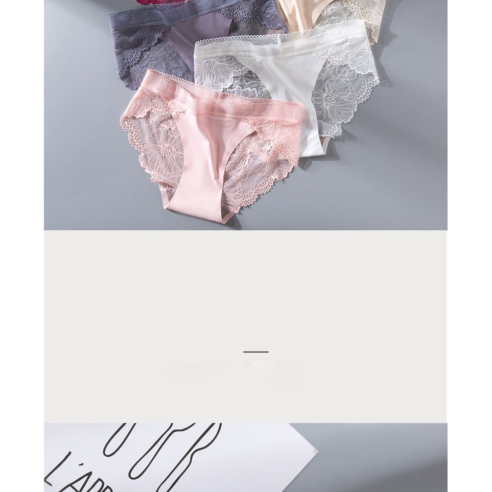 Quần lót nữ ren liền mạch thoáng khí kháng khuẩn cao cấp QQ011 | BigBuy360 - bigbuy360.vn