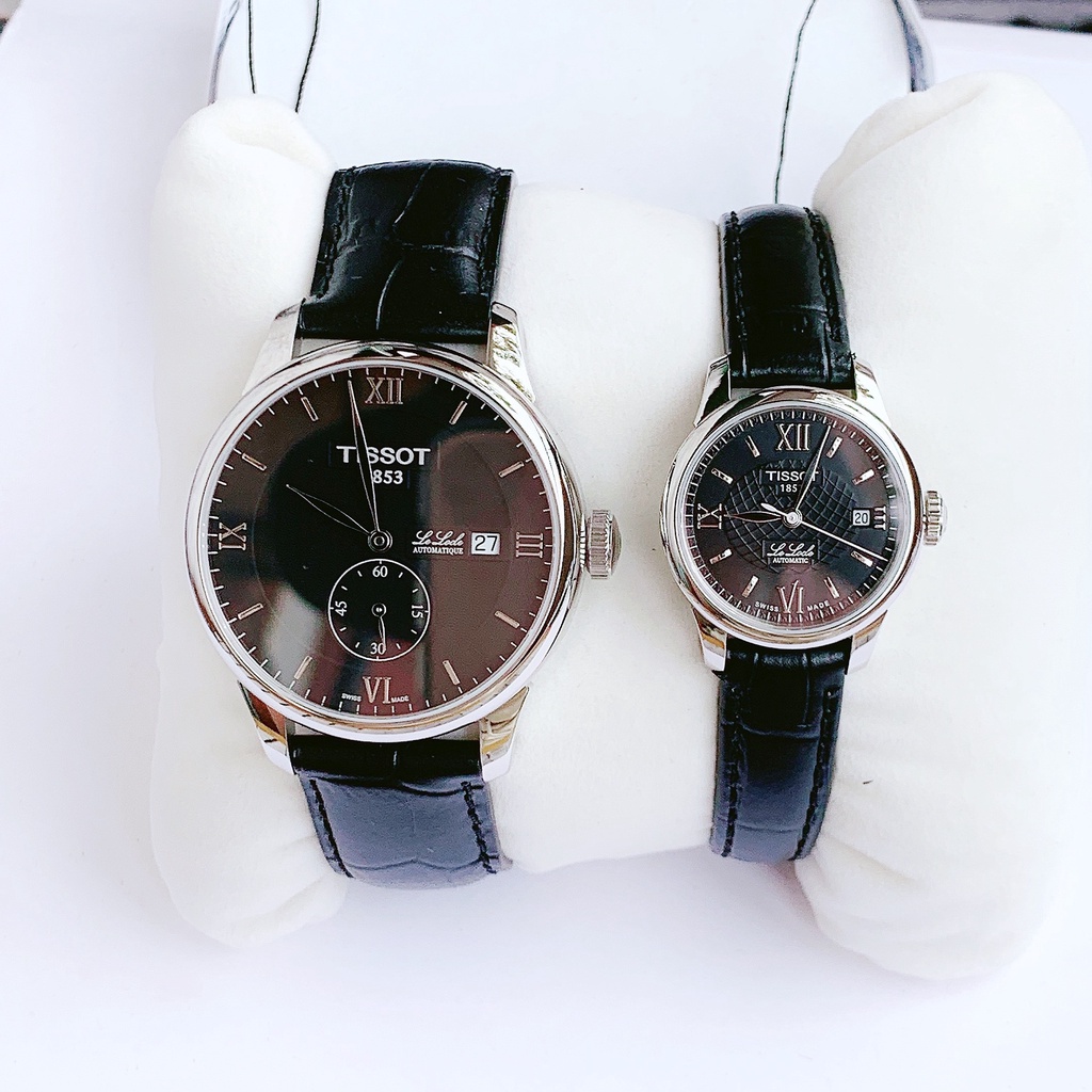 Đồng hồ đôi nam nữ dây da Tissot LeLocle Black T006.428.16.058.01