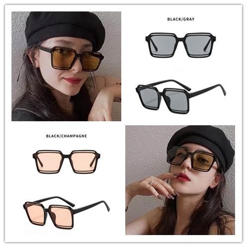 Kính Mát Gọng Vuông Đôi Phong Cách Hàn Quốc Dành Cho Nam Nữ