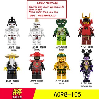 Lego Minifigures Ninjago Nhân vật LeLe A098-105 Karuncha Nuckal Chokun Nya Wu Scout LLoyd The OverLord