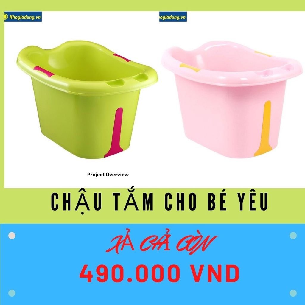 Bồn tắm, chậu tắm cho bé yêu có nút thoát nước và ghế ngồi cho bé