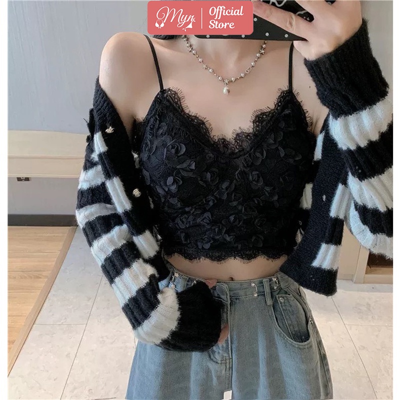 Áo lót nữ, áo bra hoa hồng nổi B 3135 quả chéo quyến rũ MYN_UNDERWEAR