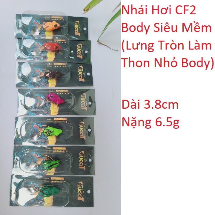 Mồi Câu Cá Hơi CF2 - Body Siêu Mềm Lưng Tròn Làm Thon Nhỏ Body