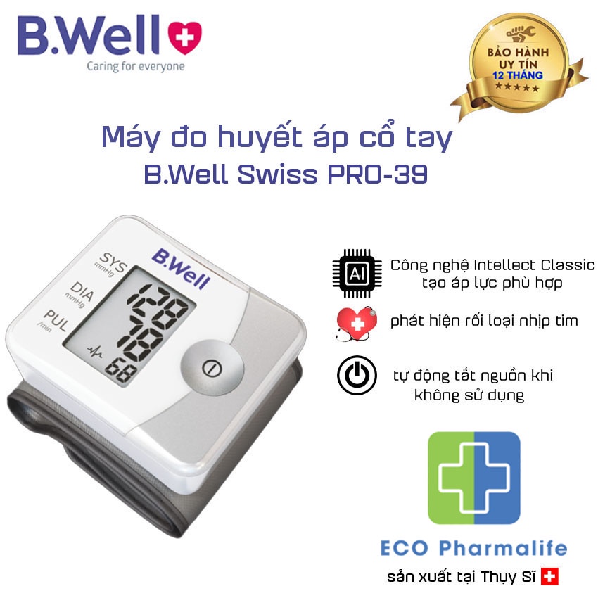 Máy đo huyết áp bắp tay Thụy Sỹ B.Well Swiss PRO-39