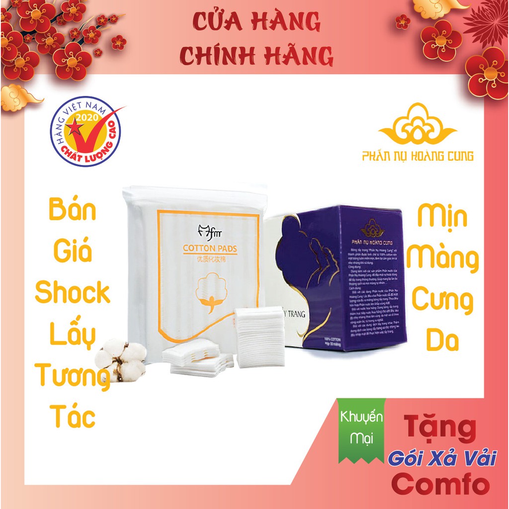 Combo Bông tẩy trang 222 miếng lameila btt222, bông tẩy trang cotton pads của các hãng bông tẩy trang lameila và PNHC