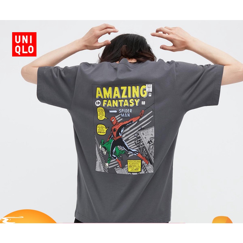 Áo Thun Uniqlo Nam / Nữ  In Hình MARVEL Văn Hóa Ngắn Tay 455828 Uniqlo