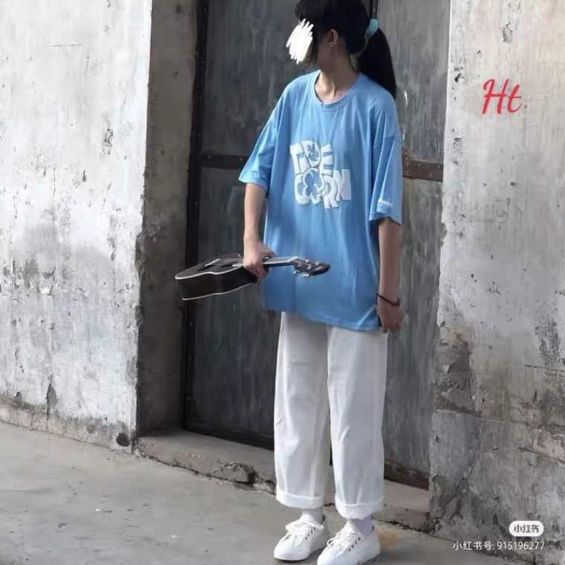 Áo TIDE xanh +quần trắng HT11