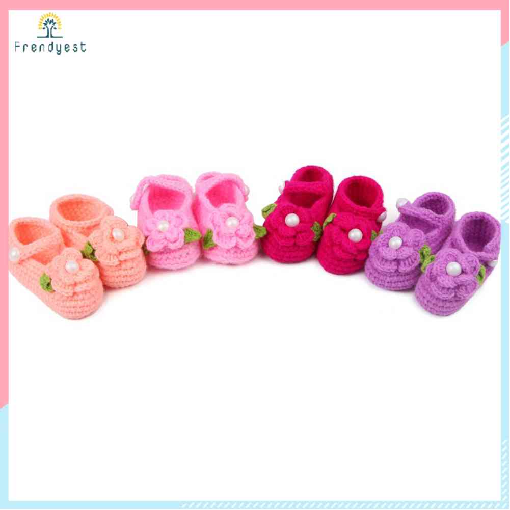 Giày Đan Len Thủ Công Cho Bé Sơ Sinh