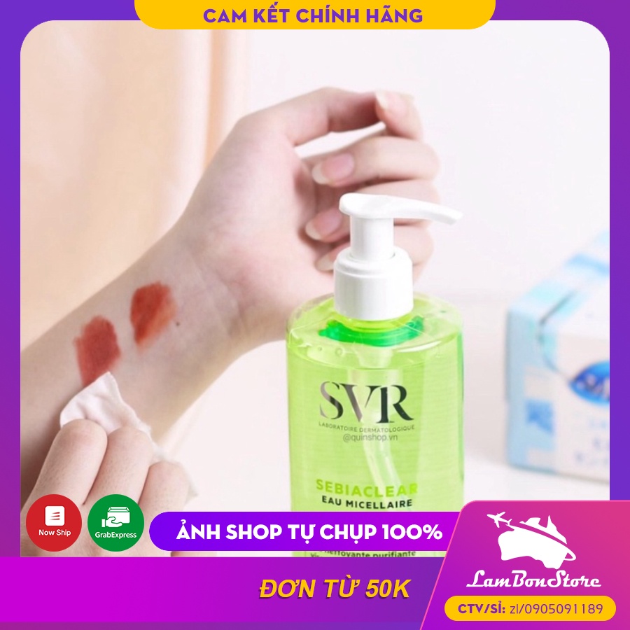 [Bill Pháp] Tẩy trang SVR 400ml cho da dầu da mụn