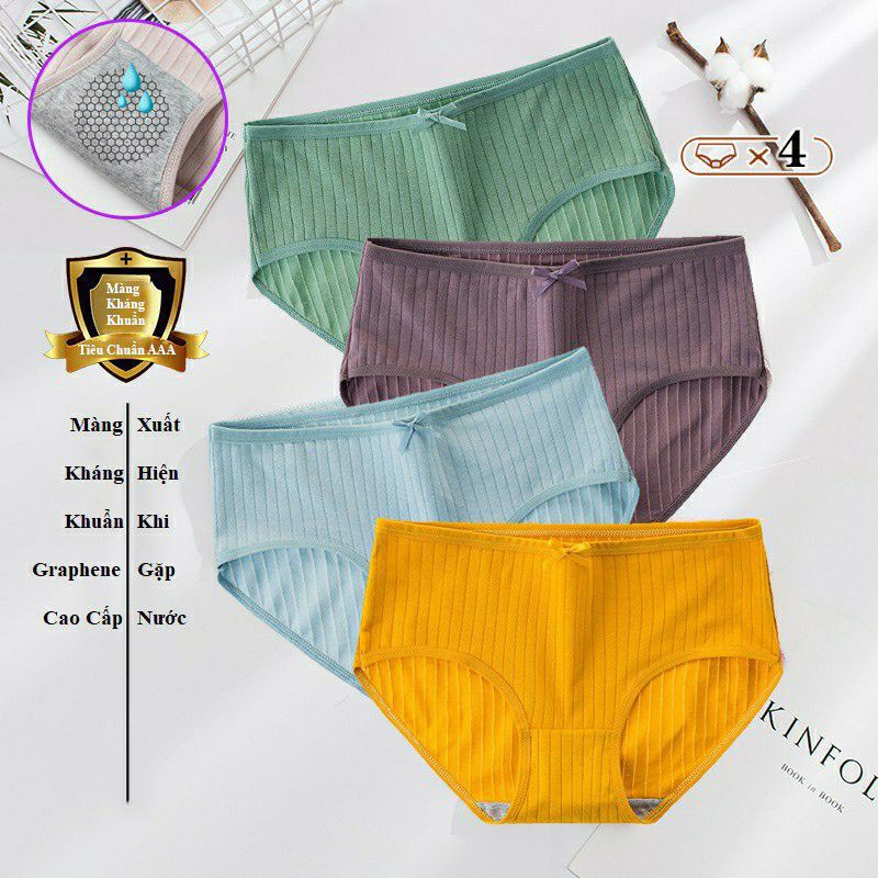 Quần Lót Cotton Tăm phối Nơ Mã QL66