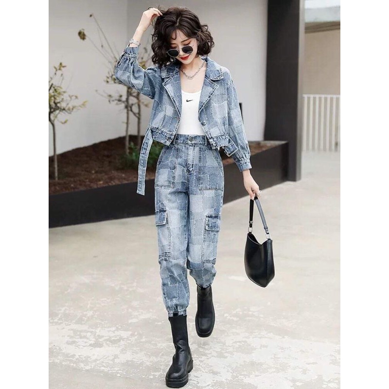 Set jean nữ cao cấp kiểu dáng phong cách NP1666