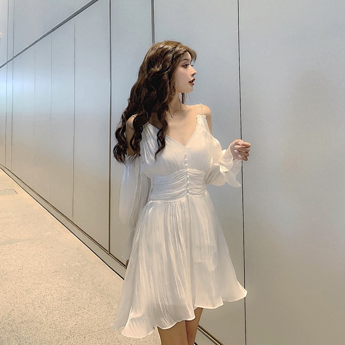 Đầm nữ dáng xòe hai dây Emilyshop