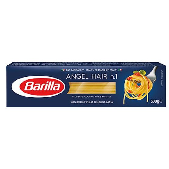 Mì Ý Barilla sợi hình ống Angel Hair số 1 500g