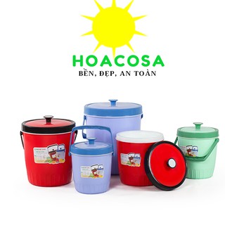 Bình Đá Tròn (thùng đá tròn) Loại Nhỏ: 7 Lít (7L), 9 Lít (9L), Nhựa Hiệp Thành Dày Và Bền- Đồ Gia Dụng Hoacosa