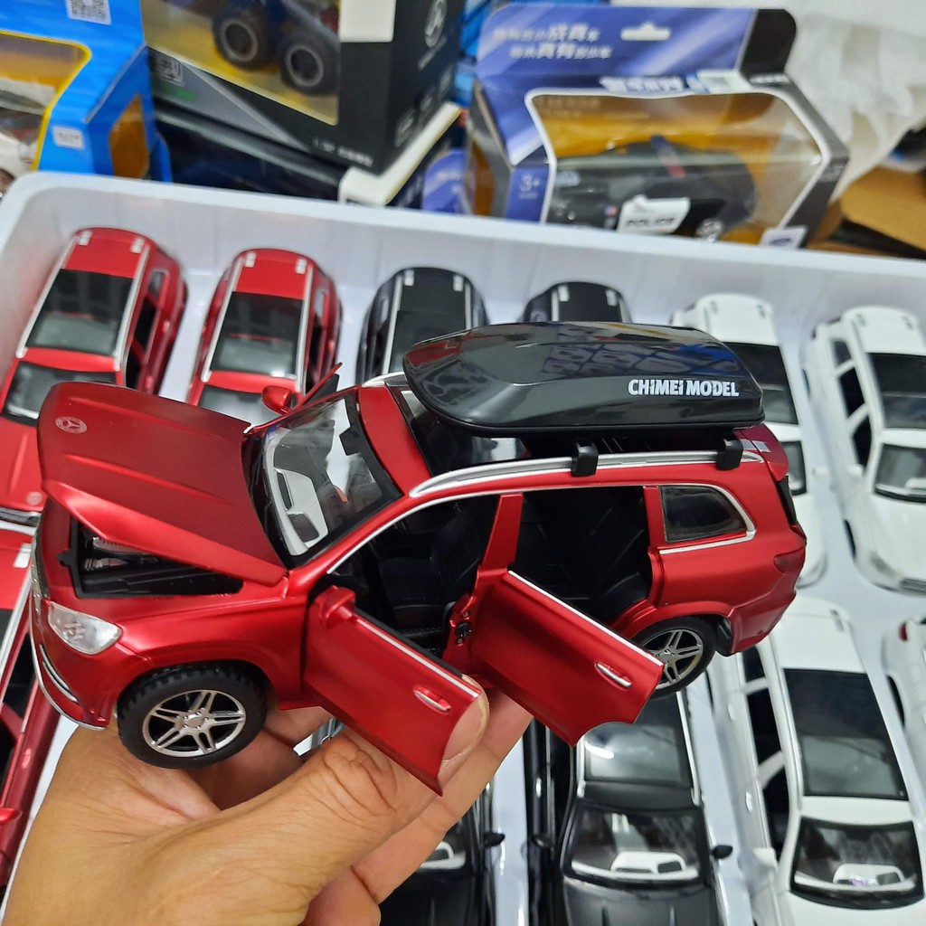 Xe ô tô Mercedes GLS580 bằng kim loại xe đồ chơi trẻ em có âm thanh và đèn mở được các cửa