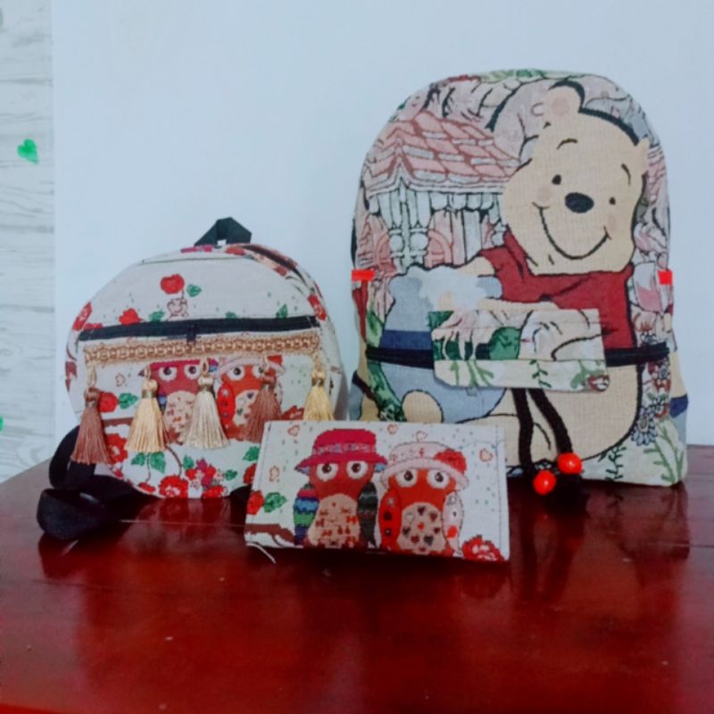 Combo balo to + balo nhỏ  + ví 130k