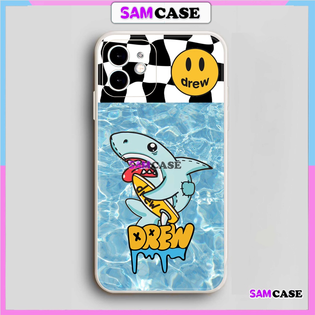 Ốp lưng iPhone 6/6s/7/8/X/XS/11/12/13/14 Pro Plus Max viền vuông chống sốc bảo vệ camera silicon mềm Họa tiết Drew9-1