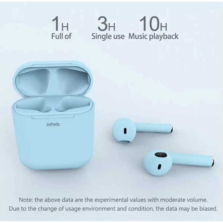 [ CHÍNH HÃNG ] Tai nghe Bluetooth i12 tai êm Bass-treble rõ ràng bảo hành 12 tháng 1 đổi 1.